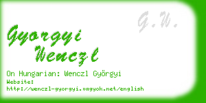 gyorgyi wenczl business card